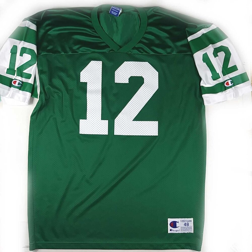 Champion NFL New York Jets #12 Namath Green Jersey Size 48 No Name on Back